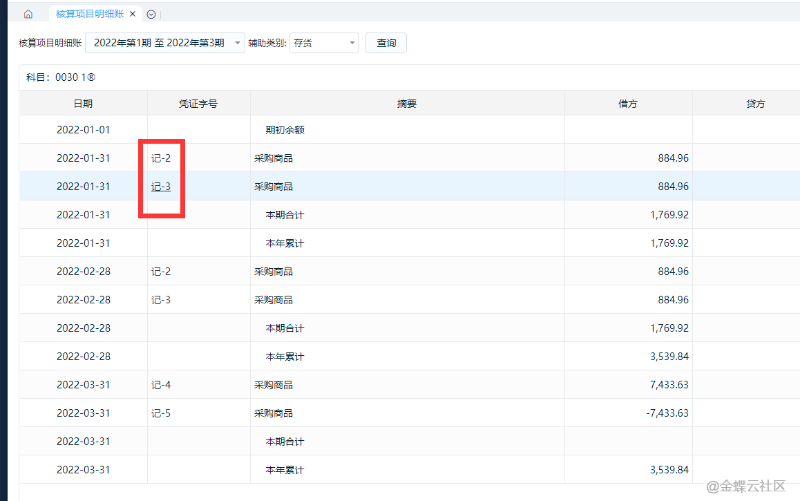 金蝶云會計核算項目明細賬指南！