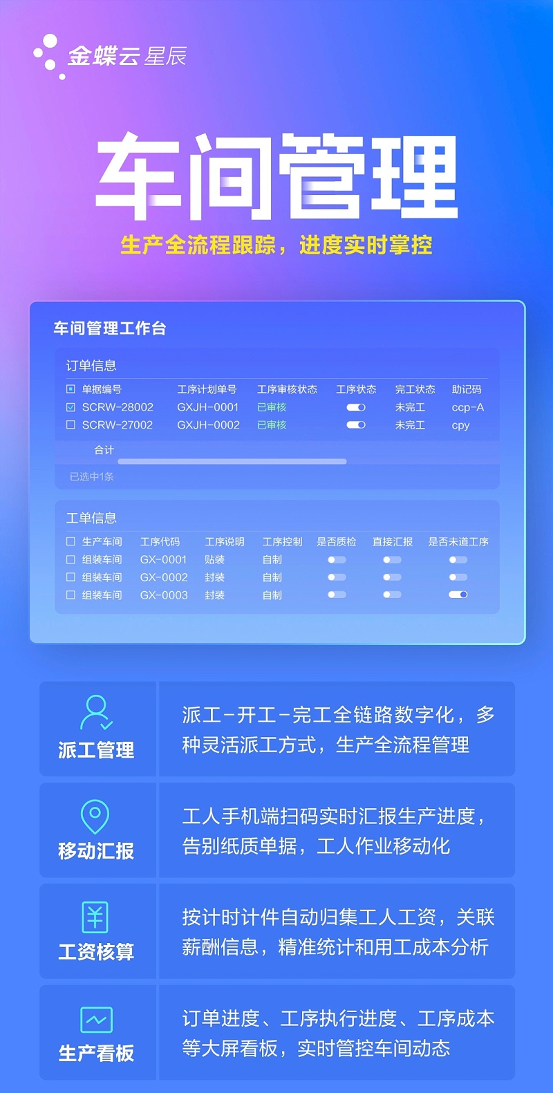 金蝶云星辰車間管理